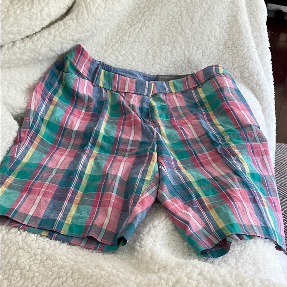 Talbots Multicolor Plaid Women's Shorts NWT